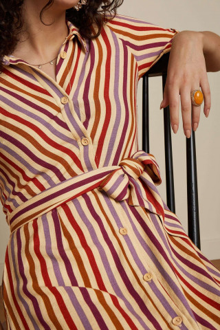 Rosie Dress Cassava Stripe